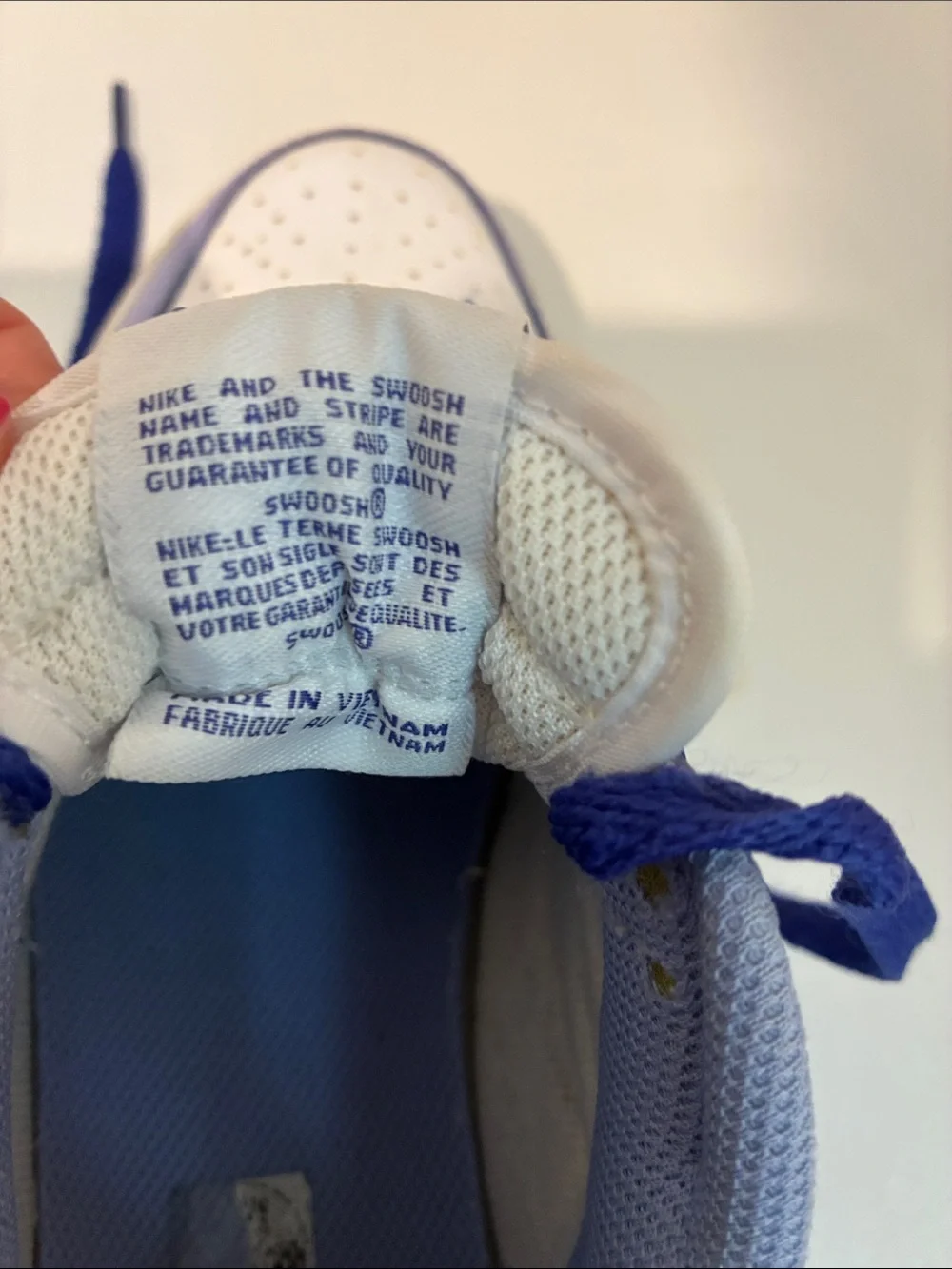 Nike Kids Lavender & Royal Blue Low-Top Sneakers